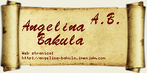 Angelina Bakula vizit kartica